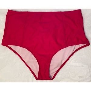 Crisscross back high waist bikini bottoms